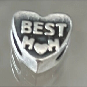 PANDORA heart BEST MOM charm​